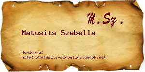 Matusits Szabella névjegykártya